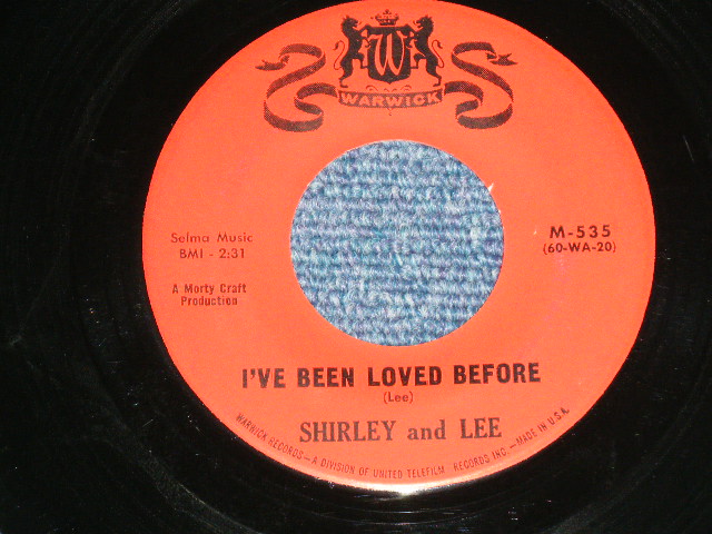 画像: SHIRLEY and LEE - LIKE YOU USED TO DO : I'VE BEEN LOVED BEFORE ( Ex/Ex ) / 1959? US AMERICA  ORIGINAL Used 7" SINGLE 