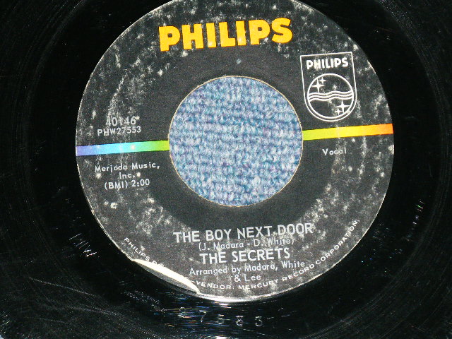 画像1: The  SECRETS - THE BOY NEXT DOOR : LEARNIN' TO FORGET  ( Ex++/Ex++)  / 1963 US AMERICA  ORIGINAL Used 7" SINGLE 