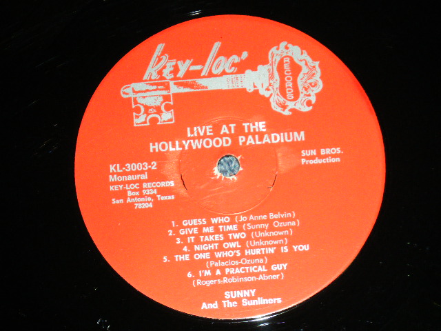 画像: SUNNY and the SUNLINERS - LIVE IN HOLLYWOOD ( Ex/Ex++ ) / 1965 US AMERICA ORIGINAL MONO Used LP  