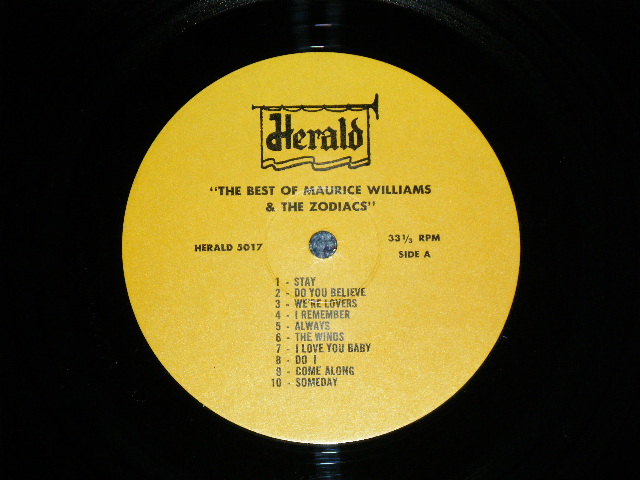 画像: MAURICE WILLIAMS and The ZODIACS - THE BEST OF ( MINT-/MINT)  / 1980's  US AMERICA  Used LP 