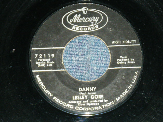 画像: LESLEY GORE  - IT'S MY PARTY : DANNY ( Ex/Ex )  / 1963 US AMERICA ORIGINAL Used 7" inch Single 