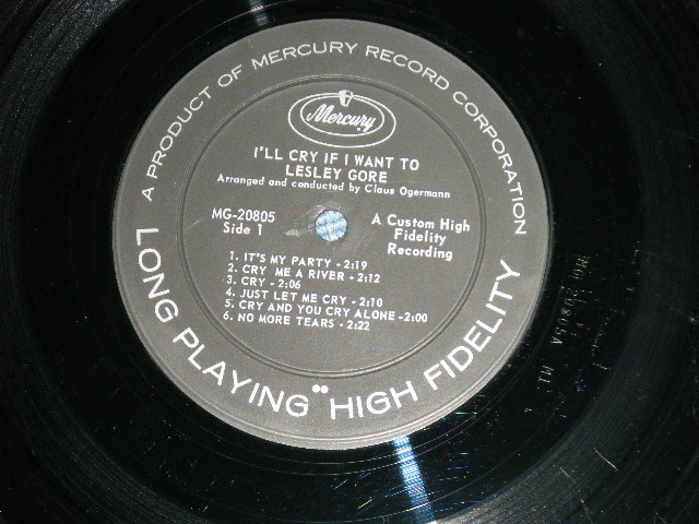 画像: LESLEY GORE - I'LL CRY IF I WANT TO ( 1st Press 'NON-BORDER on IT'S MY PARTY' Jacket )( Ex++/Ex++ Looks: Ex+ )  / 1963 US AMERICA ORIGINAL MONO Used  LP  