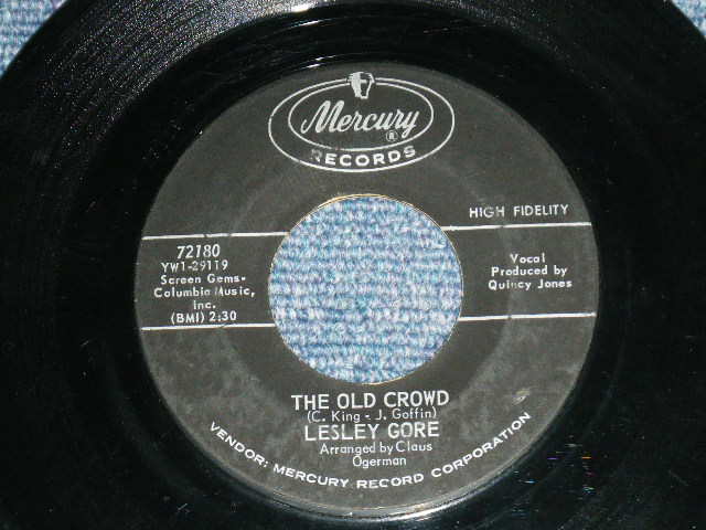 画像: LESLEY GORE  -  SHE'S A FOOL : THE OLD CROWD ( Ex/Ex )  / 1963 US AMERICA ORIGINAL  Used 7" inch Single 