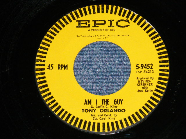 画像: TONY ORLAND - BLESS YOU ( B.MANN & C.WEIL/Arr.C.KING ) : AM I THE GUY  ( J.GOFFEN & C.KING/ Arr.C.KING )  ( Ex++/Ex++ ) / 1961 US AMERICA ORIGINAL Used 7" SINGLE 
