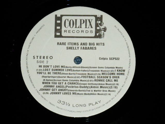 画像: SHELLEY FABARES -  RARE ITEMS and BIG HITS ( 17 Tracks )  ( NEW ) / 1989  EUROPE REISSUE or ORIGINAL  "BRAND NEW" LP  