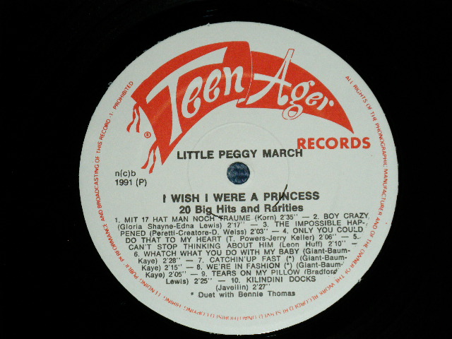 画像: LITTLE PEGGY MARCH - I WISH I WERE A PRINCES  (20 Tracks )  ( NEW ) / 1991 DENMARK  EUROPE REISSUE or ORIGINAL  "BRAND NEW" LP  