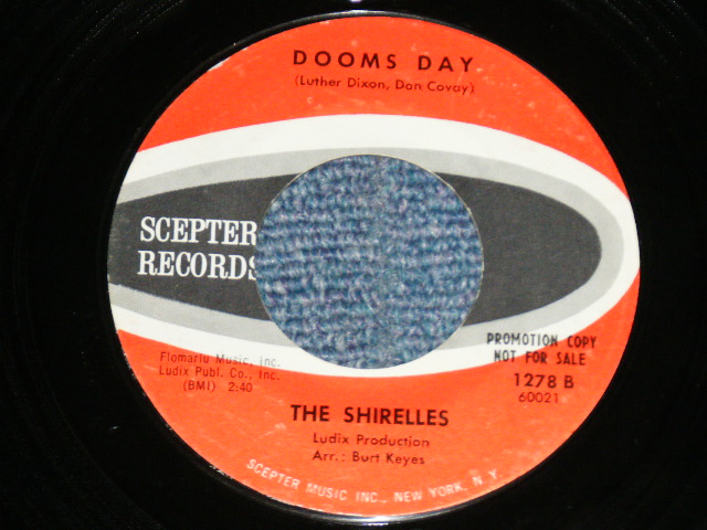 画像: THE SHIRELLES - THANK YOU BABY : DOOMS DAY ( Ex+++/Ex+++ WOL ) / 1964 US AMERICA  Used 7" SINGLE