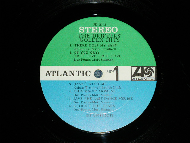 画像: THE DRIFTERS - GOLDEN HITS ( Ex++/Ex+++ ) / 1968 US AMERICA ORIGINAL "GREEN & BLUE  Label" STEREO  Used LP 