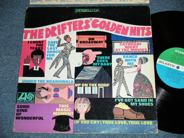 画像1: THE DRIFTERS - GOLDEN HITS ( Ex++/Ex+++ ) / 1968 US AMERICA ORIGINAL "GREEN & BLUE  Label" STEREO  Used LP 
