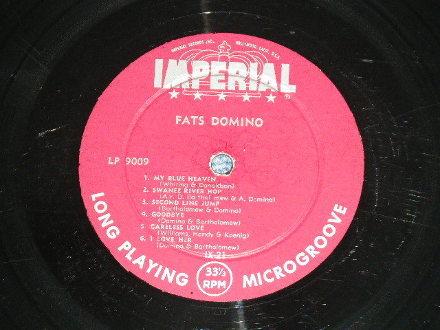 画像: FATS DOMINO - ROCK AND ROLLIN'  (Ex++/VG+++ )  / 1956 US AMERICA ORIGINAL "1st Press MAROON Label"  MONO Used  LP 