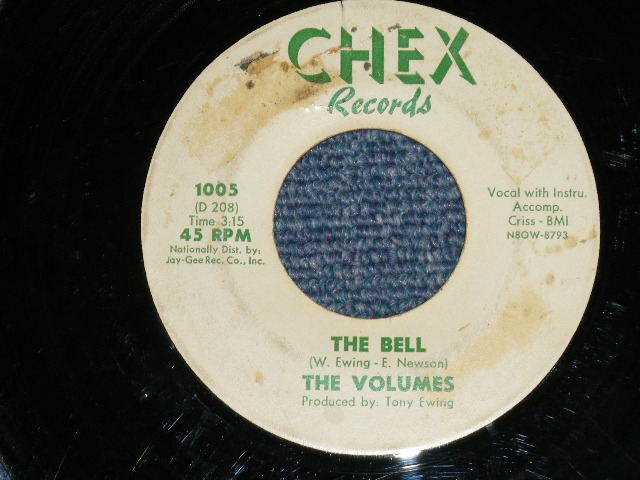 画像: The VOLUMES - COME BACK INTO MY HEART : THE BELL  ( Ex/Ex- ) / 1962 US AMERICA ORIGINAL Used 7" SINGLE 