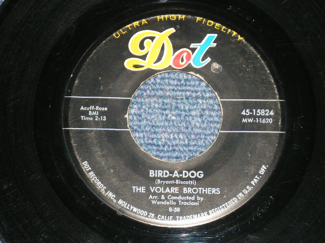 画像1: The VOLARE BROTHERS - BIRD-A-DOG ( LIKE A The EVERLY BROTHERS " BIRD DOG" ) : TOY GUITAR ( VG+++/VG+++ ) / 1958 US AMERICA ORIGINAL Used 7" SINGLE 