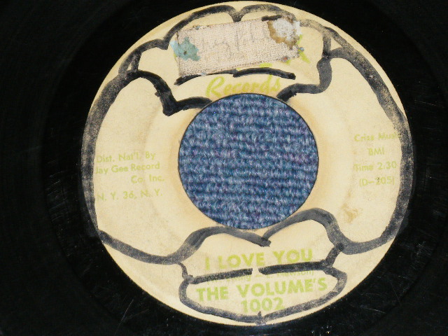 画像1: The VOLUMES - I LOVE YOU : DREAMS ( VG+/VG+ ) / 1962 US AMERICA ORIGINAL 2nd Press "With DITRIBUTE by Jay-Gee" Label  Used 7" SINGLE 