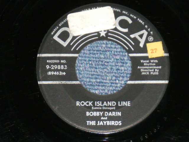 画像1: BOBBY DARIN - ROCK ISLAND LINE : TIMBER ( 1st Debut Single )  ( Ex+/Ex+) / 1956 US AMERICA ORIGINAL  Used  7" Single  