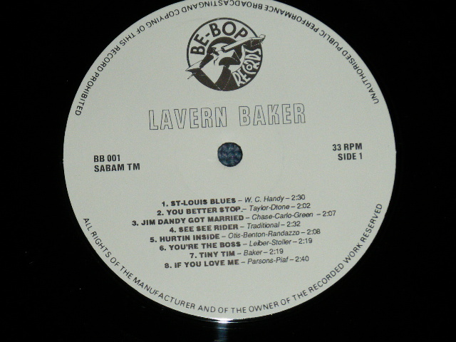 画像: LaVERN LA VERN BAKER - THE ROCKIN'-BOPPIN' LADIES Vol.1 ( NEW )  / 1990's EUROPE BRAND NEW LP 