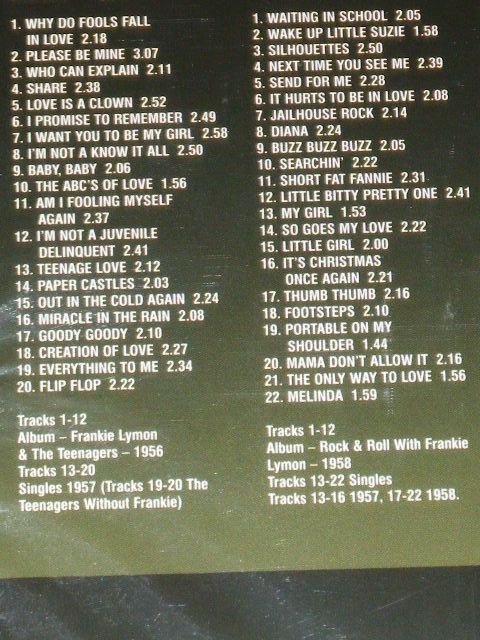 画像: FRANKIE LYMON & The TEENAGERS -  THE DOO WOP COLLECTION 1956-1962 PLUS LEWIS LYMON & The TEENCHORDS  ( SEALED ) / 2014 EUROPE "Brand New SELAED" 4-CD's SET 