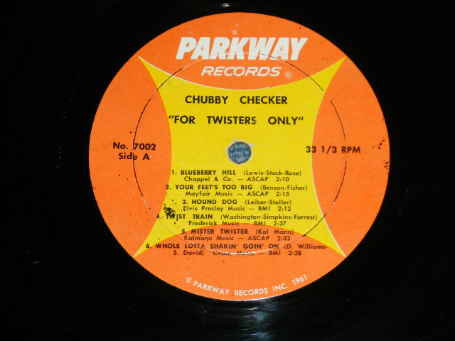 画像: CHUBBY CHECKER -  FOR TWISTERS ONLY   ( 2nd press "ORANGE&YELLOW Label" ) ( Ex++.Ex++ )   / 1962 US AMERICA ORIGINAL 2nd Press Label MONO Used LP -