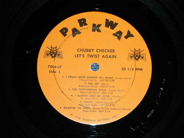 画像: CHUBBY CHECKER -  LET'S TWIST AGAIN   ( 1st press "ORANGE Label" ) ( Ex+/Ex++ )   / 1961 US AMERICA ORIGINAL 1st Press Label MONO Used LP -