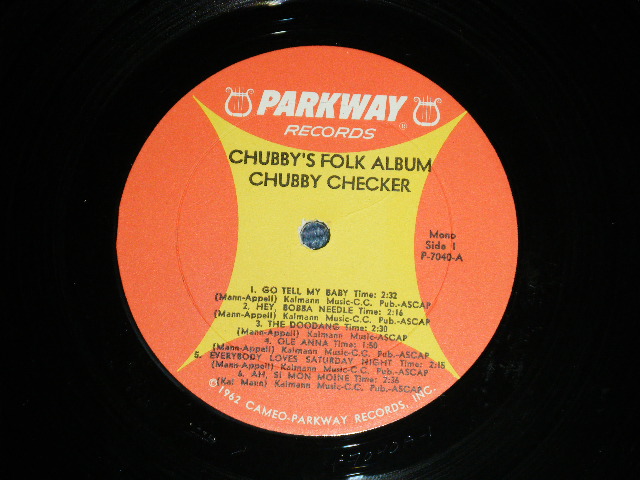 画像: CHUBBY CHECKER -  BCHUBBY'S FOLK ALBUM  ( Ex++/Ex++ )   / 1964 US AMERICA ORIGINAL 1st  Press Label MONO Used LP -