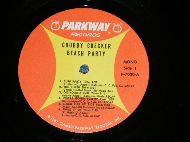 画像: CHUBBY CHECKER -  BEACH PARTY   ( Ex++/MINT- )   / 1963 US AMERICA ORIGINAL 1st  Press Label MONO Used LP -