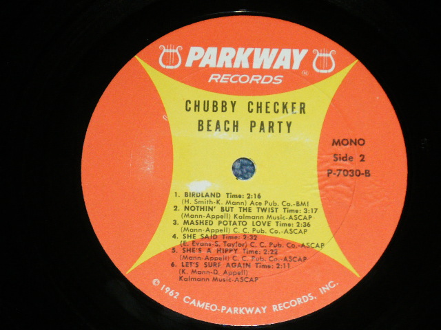 画像: CHUBBY CHECKER -  BEACH PARTY   ( Ex++/MINT- )   / 1963 US AMERICA ORIGINAL 1st  Press Label MONO Used LP -