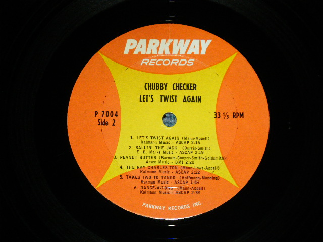 画像: CHUBBY CHECKER -  LET'S TWIST AGAIN   ( 2nd press "ORANGE&YELLOW Label" ) ( Ex+/Ex+++ : WOFC)   / 1962 Version  US AMERICA ORIGINAL 2nd Press Label MONO Used LP -