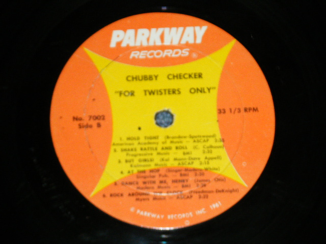 画像: CHUBBY CHECKER -  FOR TWISTERS ONLY   ( 2nd press "ORANGE&YELLOW Label" ) ( Ex++.Ex++ )   / 1962 US AMERICA ORIGINAL 2nd Press Label MONO Used LP -
