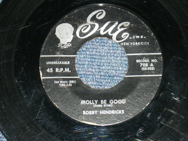 画像1: BOBBY HENDRICKS  - MOLLY BE GOOD : DREAMY EYES  ( VG+++/VG+++ : CRACK  ) / 1958 US AMERICA ORIGINAL Used 7" SINGLE 