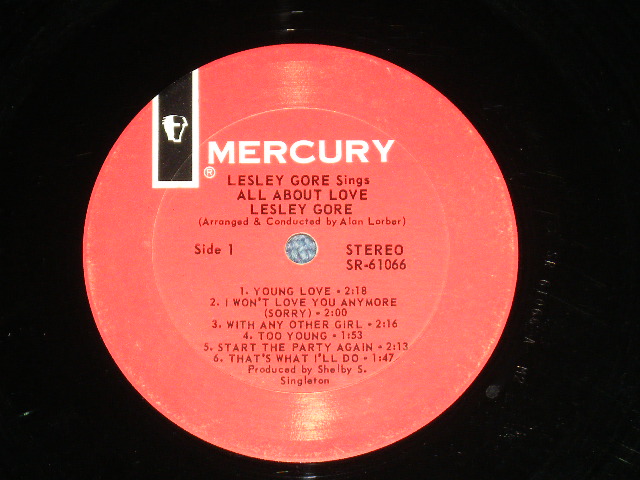 画像: LESLEY GORE - ALL ABOUT LOVE ( Ex++/Ex++ Looks:Ex )   / 1965 US AMERICA ORIGINAL "RED LABEL" STEREO  Used  LP  