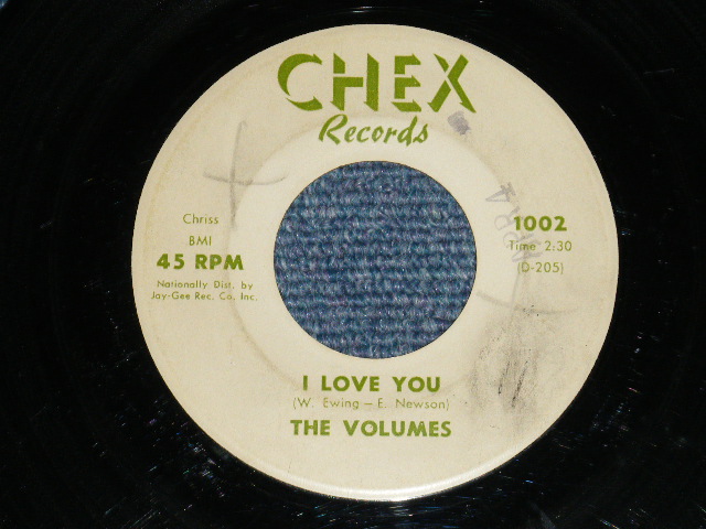 画像1: The VOLUMES - I LOVE YOU : DREAMS ( VG+/VG+ ) / 1962 US AMERICA ORIGINAL 1st Press "NO Refarence to Jay-Gee" Label  Used 7" SINGLE 