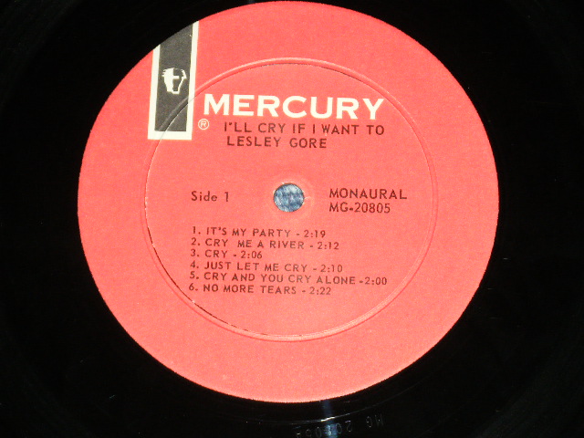 画像: LESLEY GORE - I'LL CRY IF I WANT TO ( 1st Press 'NON-BORDER on IT'S MY PARTY' Jacket )( Ex++/Ex Looks: Ex++ )  / 1963 US AMERICA ORIGINAL "red lABEL"  MONO Used  LP  