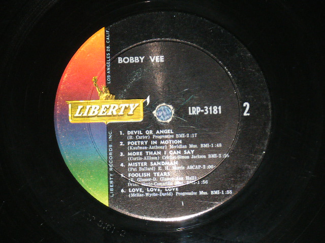 画像: BOBBY VEE - BOBBY VEE ( Ex-  VG+++/Ex+ : SEAM EDSP ) / 1961 US AMERICA ORIGINAL MONO Used LP 
