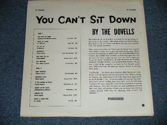 画像: THE DOVELLS -YOU CAN'T SIT DOWN ( Ex++/Ex+++ A-1~3:Ex : BB, EDSP ) / 1962 US AMERICA ORIGINAL MONO Used  LP 