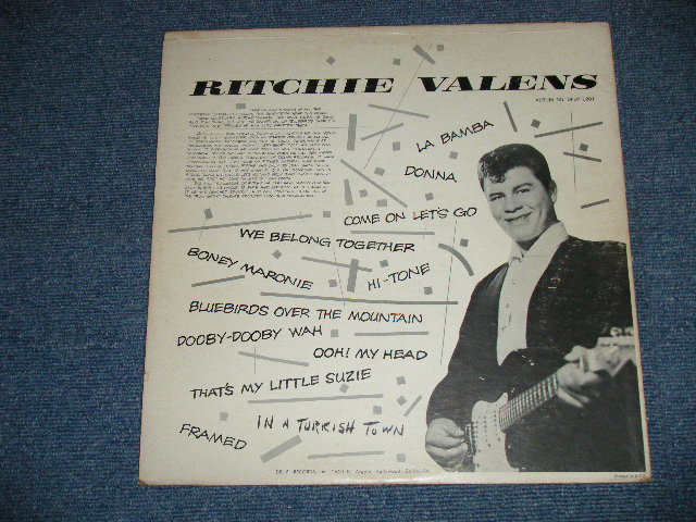 画像: RITCHIE VALENS- RITCHIE VALENCE (VG+++/Ex- : EDSP,SEAM EDSP ) / 1960 Version US AMERICA 2nd Press "BLACK LABELS With a BLUE DIAMOND BORDER" Mono  Used LP