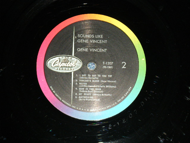 画像: GENE VINCENT - SOUNDS LIKE ( Ex/Ex+ Looks:Ex- ) / 1959 US AMERICA ORIGINAL 1st Press "BLACK with RAINBOW Label CAPITOL Logo on LEFT" MONO Used LP 