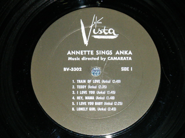 画像: ANNETTE - ANNETTE SINGS ANKA ( VG+++/Ex++ Looks:Ex+ :SEAM EDSP ) / 1960 US AMERICA ORIGINAL MONO Used LP  