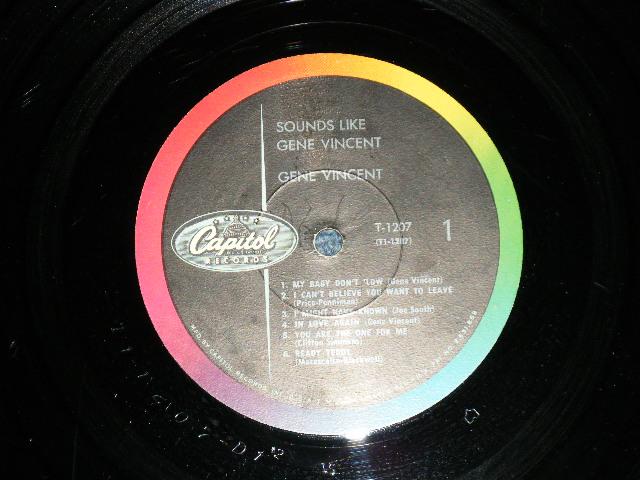 画像: GENE VINCENT - SOUNDS LIKE ( Ex/Ex+ Looks:Ex- ) / 1959 US AMERICA ORIGINAL 1st Press "BLACK with RAINBOW Label CAPITOL Logo on LEFT" MONO Used LP 