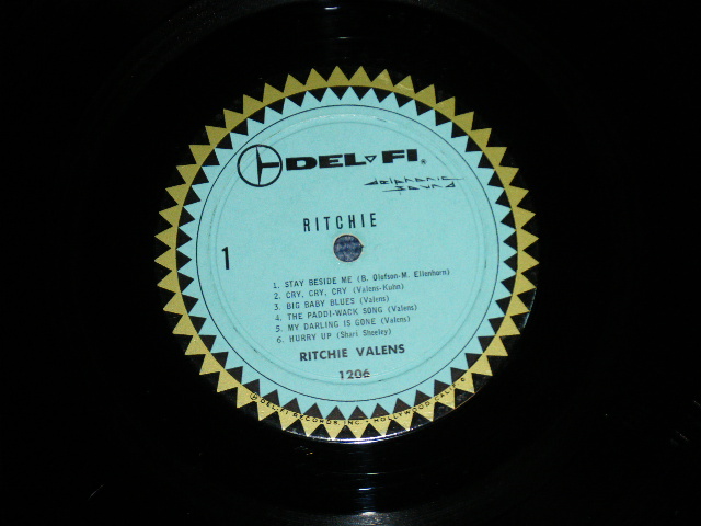 画像: RITCHIE VALENS  - RITCHIE ( Ex+++, Ex/Ex+++ Looks: Ex++ : TEAR OBC)  / 1959 US AMERICA ORIGINAL 1st Press? "LIGHT BLUE Label with BLACK DIAMOND BORDER" MONO Used LP 
