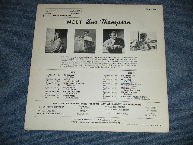 画像: SUE THOMPSON - MEET SUE THOMPSON ( Ex++/Ex+++ Looks:Ex++ EDSP) / 1962 US AMERICA ORIGINAL 1st Press "BLACK with SILVER Print Label" MONO Used LP  