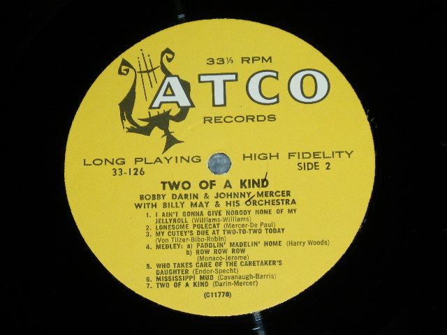 画像: BOBBY DARIN & JOHNNY MERCER - TWO OF A KIND (Ex++/Ex+++  ) / 1961 US ORIGINAL 1st Press Label MONO LP 