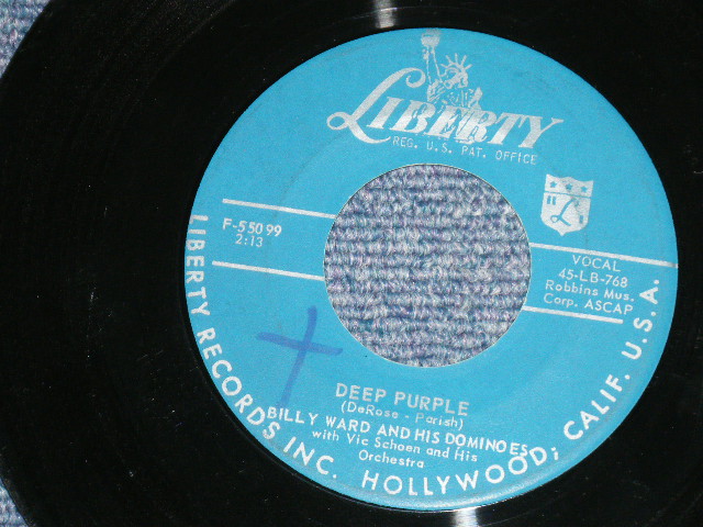 画像1: BILLY WARD and The DOMINOES - DEEP PURPLE　： DO IT AGAIN  ( Ex++/Ex++ )   / 1957 US AMERICA ORIGINAL   Used 7"45rpm Single 