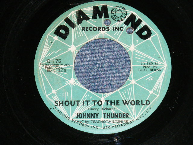 画像: JOHNNY THUNDER - SEND HER TO ME : SHOUT IT TO THE WORLD  ( Ex++/Ex++ ) / 1964 US AMERICA  ORIGINAL Used  7" Single