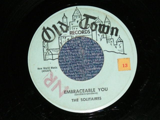 画像1: The SOLITAIRES - EMBRACEABLE YOU : ROUND GOES MY HEART ( Ex+/Ex+ : STOL )   / 1959 US AMERICA ORIGINAL Used 7"45rpm Single 