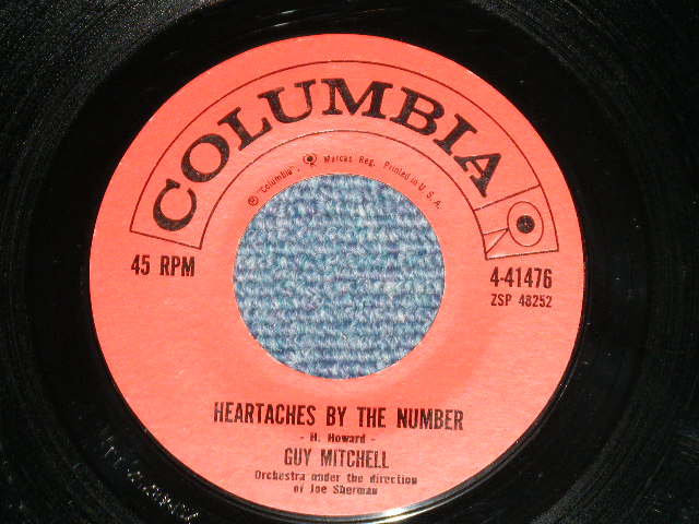 画像1: GUY MITCHELL - HEARTACHES BY THE NUMBER  : TWO  ( Ex++/Ex+ )  / 1959 US ORIGINAL Used 7"SINGLE 