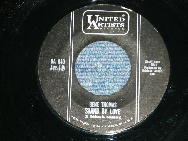 画像: GENE THOMAS - BABY'S GONE : STAND BY LOVE ( Ex++/Ex++ )   / 1960's  US AMERICA ORIGINAL Used 7"45rpm Single 