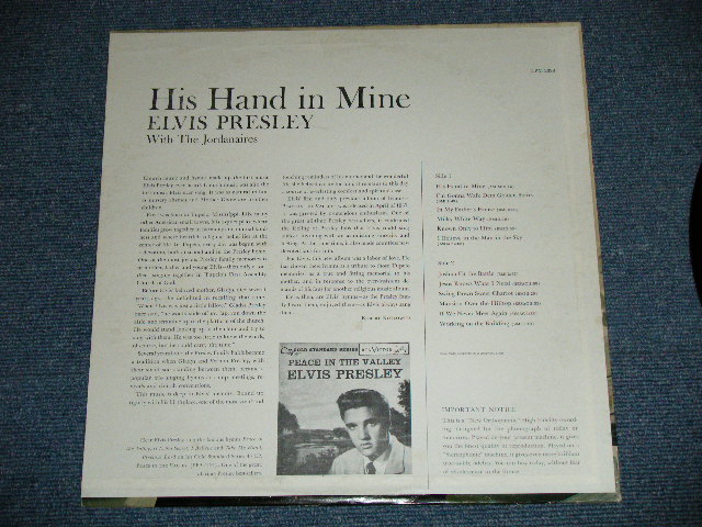 画像: ELVIS PRESLEY - HIS HAND IN MINE ( Matrix # L2PP 4729-12S/L2PP 4730-16S )( Ex++/Ex+++ Looks:Ex+ : A-5,6:Ex Sound:Ex+) / 1964 US AMERICA ORIGINAL 3rd Press Label "MONAURAL at BOTTOM" MONO Used LP MONO 