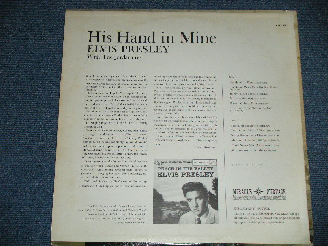 画像: ELVIS PRESLEY - HIS HAND IN MINE ( Matrix # L2PY 4731-4S/L2PY 4732-3S )( Ex/Ex+,VG+++) / 1964 US AMERICA ORIGINAL "STEREO at BOTTOM & White RCA at TOP" Label STEREO Used LP 