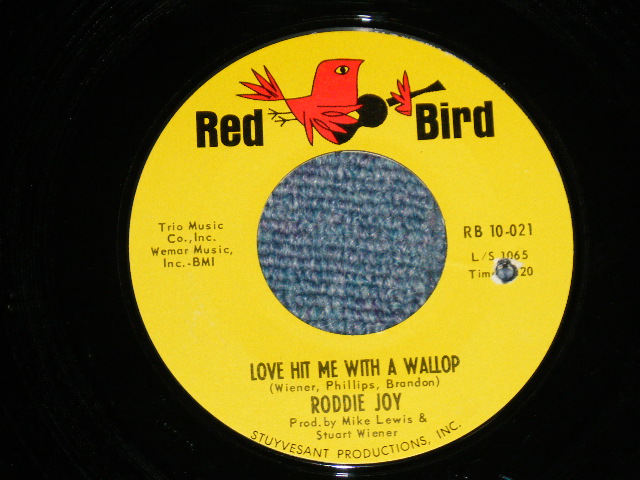 画像: RODDIE JOY - COME BACK BABY : LOVE HIT ME WITH WALLOP   ( Ex+++/Ex+++ BB )  / 1965 US AMERICA ORIGINAL Used 7"SINGLE 