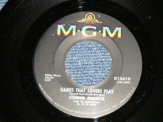 画像: CONNIE FRANCIS - SPANISH NIGHTS AND YOU : GAMES THAT LOVERS PLAY( Ex+++/Ex+++) / 1966 US AMERICA ORIGINAL Used 7" SINGLE 