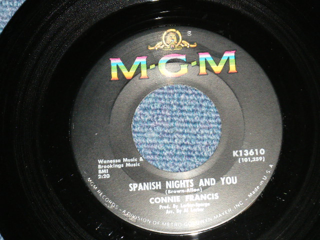 画像1: CONNIE FRANCIS - SPANISH NIGHTS AND YOU : GAMES THAT LOVERS PLAY( Ex+++/Ex+++) / 1966 US AMERICA ORIGINAL Used 7" SINGLE 